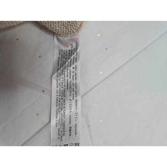 Zara Cream Crochet Knit Tank Top Festival Boho Sleeveless Size Large - Picture 4 of 12